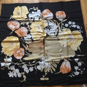 Salvatore Ferragamo vintage designer silk scarf